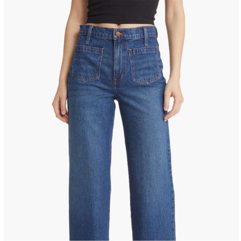 👖Madewell: The Perfect Vintage Patch Pocket High Waist Wide Leg Jeans sz 33